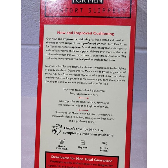 New Mens Dearfoams Comfort Slippers 13 Navy Blue Corduroy Moc Machine Washable - Picture 4 of 5